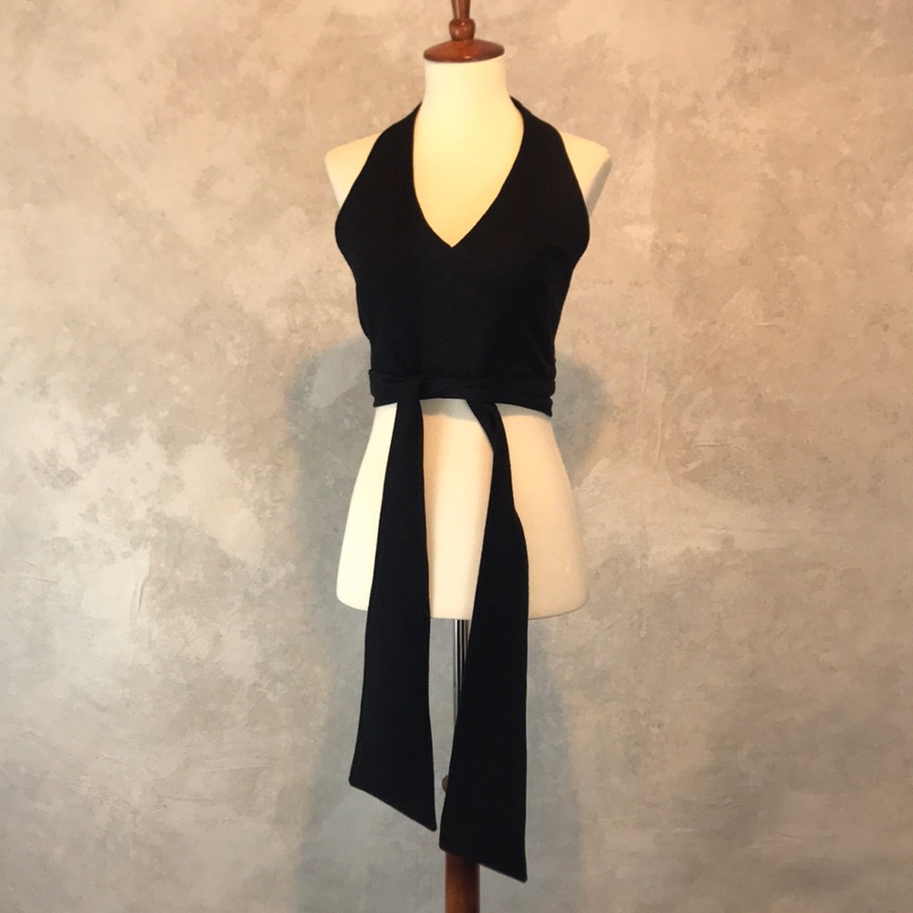 Vintage Wool Halter Crop Top